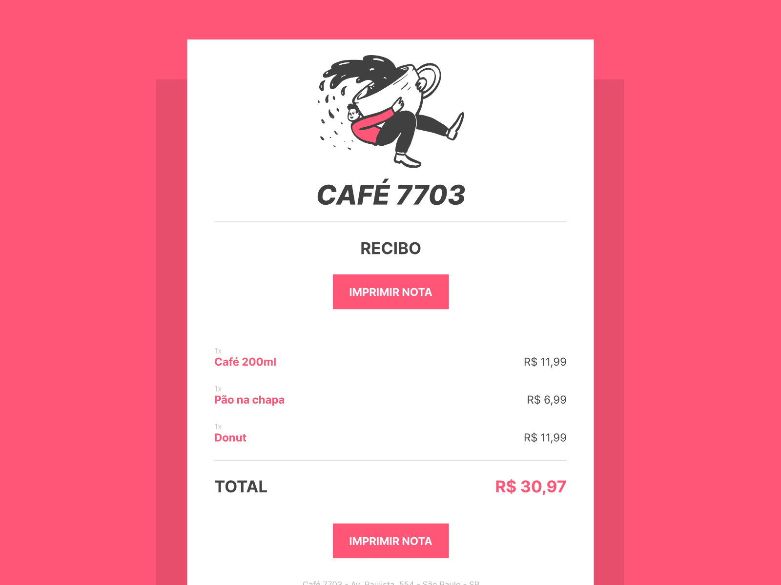 Example of Daily UI 017 - email receipt