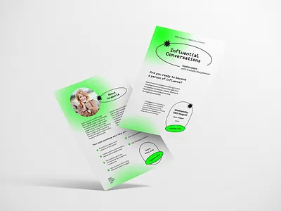 Influential Conversation flyer brand design brand identity branding flyer graphic design layout logo minimalism