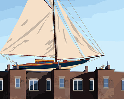 Interpretations of Dreams absurd adobe adobe illustrator boston buildings boston design design digital design digital painting drawing dreaming dreams graphic design illustration juxtaposition psychology sail boat sigmund freud skyline urban design yachts