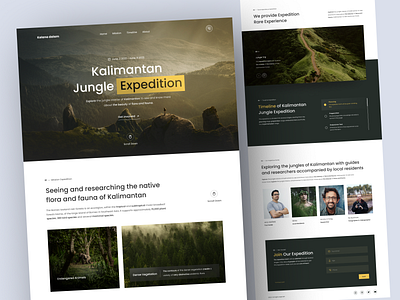 Kelana Dalam - Expedition Landing Page. design destination expedition forest landing landingpage nature outdoor travel travelling ui uidesign uiux ux vacation web webdesign