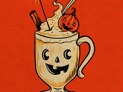 WEENZINE NINE art character cute drawing halloween illustration psl pumpkin spice latte spooky