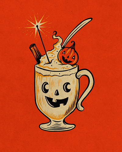 WEENZINE NINE art character cute drawing halloween illustration psl pumpkin spice latte spooky