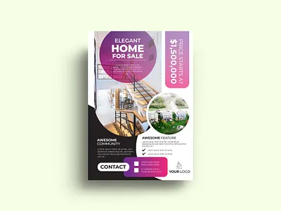 Corporate Real Estate Business Flyer branding business flyer business flyer design business flyer template corporate branding illustration real sell