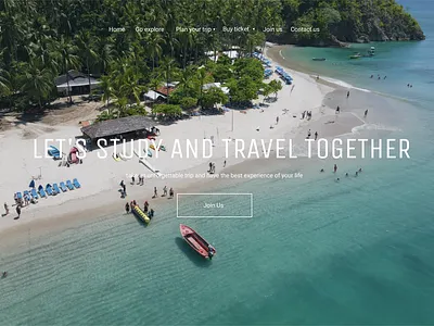 Traveling website landingpage typography ui ux website