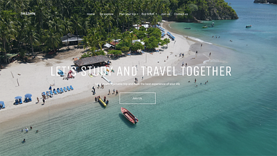 Traveling website landingpage typography ui ux website