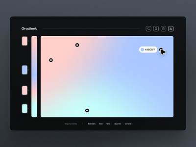 Gradient Tools app appdesign black color colors dark design gradient minimal tools ui uidesign ux web webapp