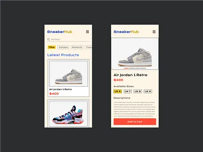 Sneaker Store app branding dailyui design graphic design illustration ui ux vector
