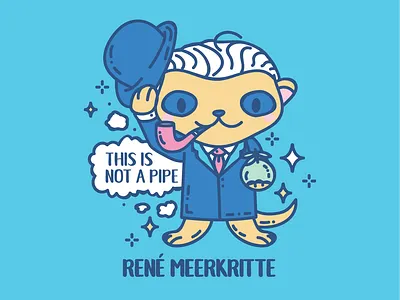 René Meerkritte Vector Illustration animal pun artist animal artist animal pun artist pun character design funny artist graphic design illustration meerkat artist meerkat oun punny artist punny artist animal rené magritte rené magritte animal rené magritte animal pun rené magritte meerkat rené magritte pun rené meerkritte vector