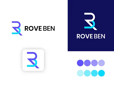 R and B Letter Logo b letter branding color concept cool creative dribbble initials logo inspirations mark minimal monogram r letter rb logo shape sports top logo type vector