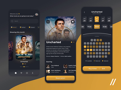 Movie Ticket Booking App animation app app screen design dashboard design interface ios app mobile mobile app mobile design mobileapp motion graphics movie movie app ticket app ui ui design uiux ux