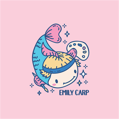 Emily Carp Vector Illustration animal pun artist animal artist animal pun artist pun artsy animal carp carp artist carp pun character design emily carp emily carp artist emily carr emily carr fish emily carr pun funny artist graphic design illustration punny artist animal vector