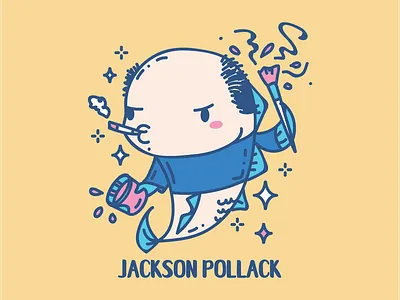 Jackson Pollack Vector Illustration animal pun artist animal artist animal pun artist pun artsy animal character design funny artist graphic design illustration jackson pollack jackson pollock jackson pollock fish jackson pollock pin pollack pollack fish pollack pun punny artist punny artist animal vector