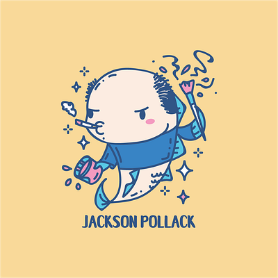 Jackson Pollack Vector Illustration animal pun artist animal artist animal pun artist pun artsy animal character design funny artist graphic design illustration jackson pollack jackson pollock jackson pollock fish jackson pollock pin pollack pollack fish pollack pun punny artist punny artist animal vector