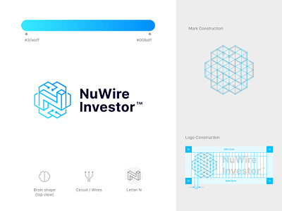 Investment Logo Design brain logo brand design brand identity brand identity design branding circuits circuits logo design fintech fintech startup investment logo letter n logo mark n logo pattern vector wire wires logo