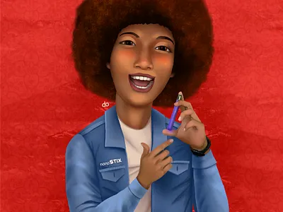 Nanostix ad advert advertsising cartoon cg character illustration smoke vape