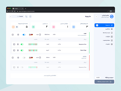 Netnegar Redesign - Uptime monitoring app design figma minimal ping ui uptime uptime monitoring uptime service uptimemate user interface ux