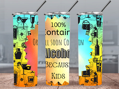 Kids Skinny Tumbler Sublimation 20 Oz Graphic by