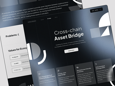 Web3 Bridge Landing Page Design blockchain bridge branding burning page crypto crypto assets dashboard homepage interoperability landingpage metaverse minting page ui ux web3