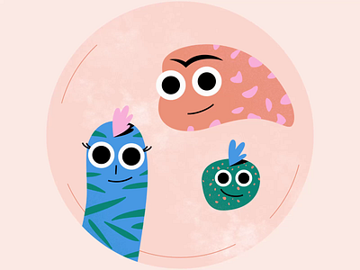 The Jan Fam adorable animated illustration character character design childrens drawing cute cute chacaters family family portrait illustration kids drawing love together