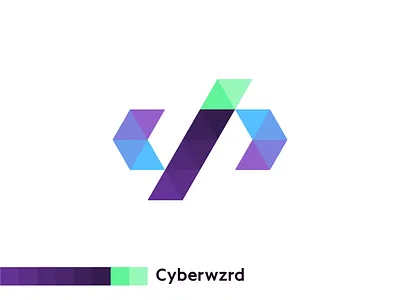 Cyber wizard developer logo design: coding brackets + magic wand art c coder coding brackets cyber developer gamertag gaming letter mark monogram logo logo design magic wand magician music personal brand personal branding programmer science software engineer wizard