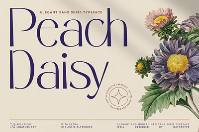 Peech Daisy Font branding design display font graphic design illustration logo serif typeface typography