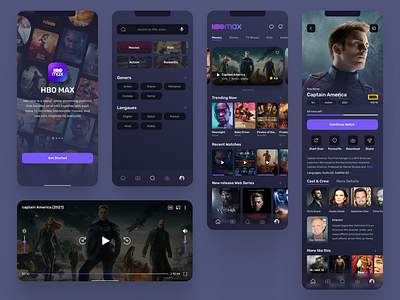 HBO Max Redesign Challenge app challenge concept design figma hbo max redesign uiux