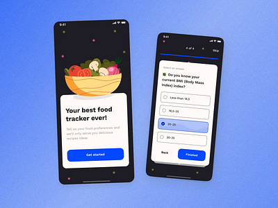 Food tracker app survey animation design flat food home illustration layo mobile app motion graphics poll questionnaire questions quiz scroll studio survey swipe tracker ui ux