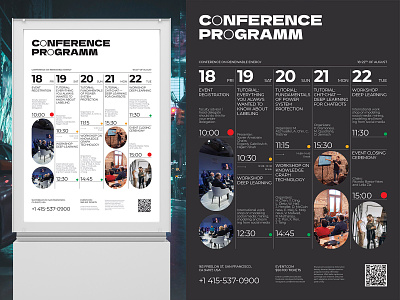 Conference Program Poster conference conference program event event program event schedule flyer invitation layered poster template vector workshop