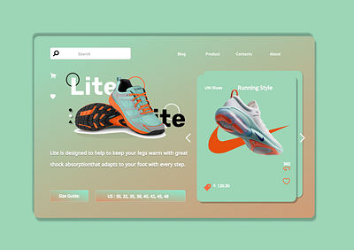 Lite Shoes Website Design app graphic design landing page ui website