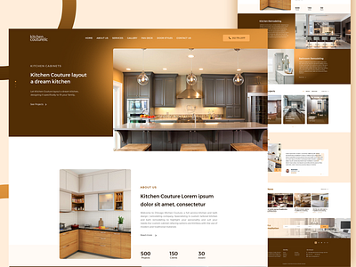 Kitchen Couture branding clean design flat identity minimal ui