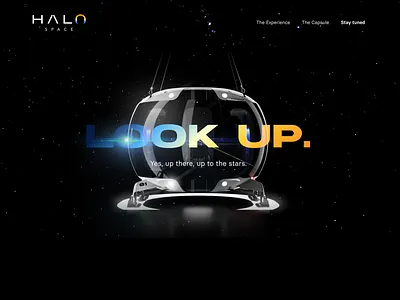 Halo Space - Website design concept design space tourism space travel ui artist ui design universe ux design website design
