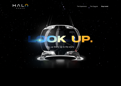 Halo Space - Website design concept design space tourism space travel ui artist ui design universe ux design website design