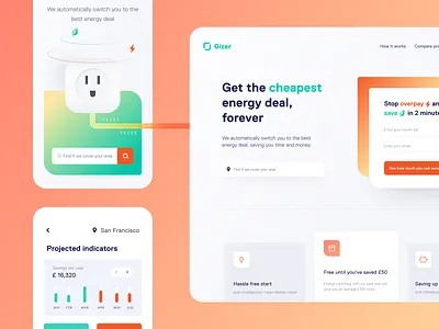 Gizer UI/UX application design interface startup ui ux