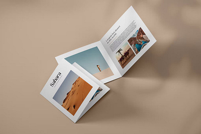 Square Bifold Brochure Mockup bifold brochure brochure mockup catalog clean design editorial empty illustration indesign leaflet magazine mockup print printable realistic template vertical vertical bifold white