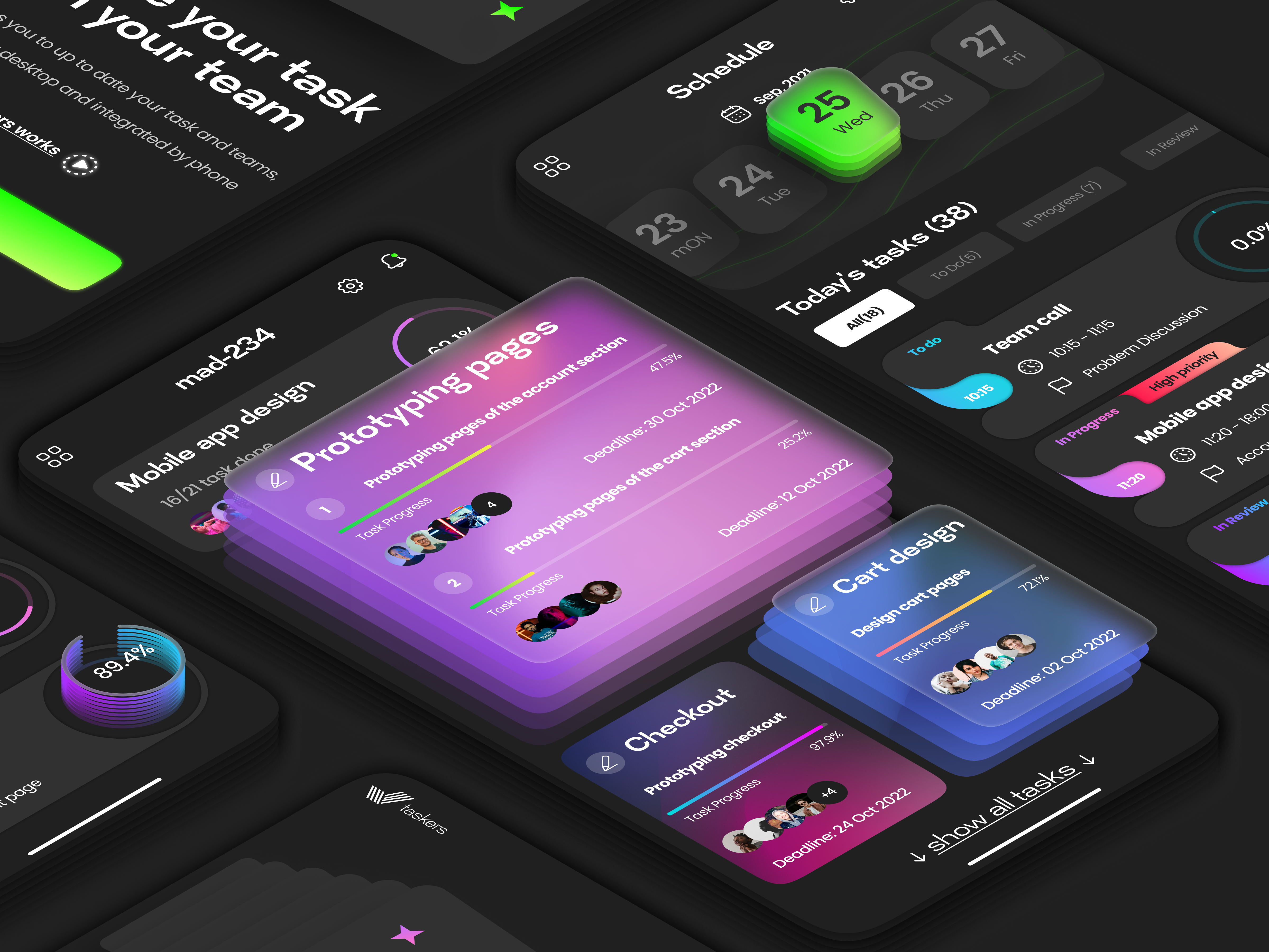 Taskers app branding design interface manager app task task manager app ui ux web design