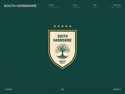 South Harmshire® / Branding brand design brand identity branding clean college design graphic design illustration legacy logo logo design logomark logotype merch school tree ui