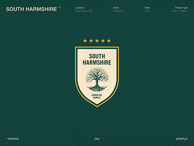 South Harmshire® / Branding brand design brand identity branding clean college design graphic design illustration legacy logo logo design logomark logotype merch school tree ui