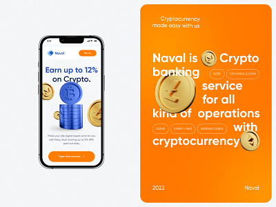 Naval Crypto bank banking crypto currency design exchange finance fintech landing landingpage ui uiux ux web website