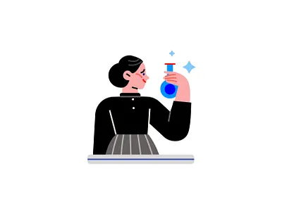 Marie Curie avatar character characters design concept idea illustration sticker vector woman