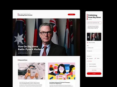 Sky News Australia design ui ui design uiux design webdesign