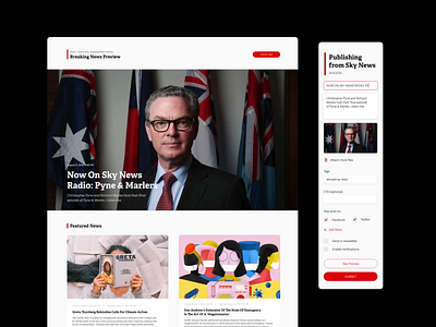 Sky News Australia design ui ui design uiux design webdesign