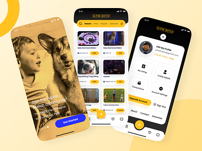 Alpha Match The FREE Pet Resource for Everything Pets! alphamatch app design online pet design online pet ui online pet ux pet pet app ui pet app ux pet design pet lover pet store pet uc pet ui petapp ui uiux ux