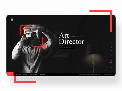 Portfolio Web Template art director portfolio artistic website black design dark mode design design studio figma landing page minimalistic design portfolio ui ui design ux ux design webdesign webpage design website website template