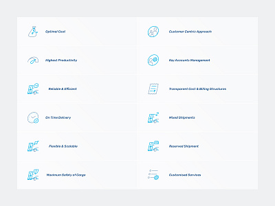 V-Trans Website Iconography accounts billing cargo cost customers delivery efficient flaxible icon icons lineicons productivity reliable reserved safety scalable services shipment time ui