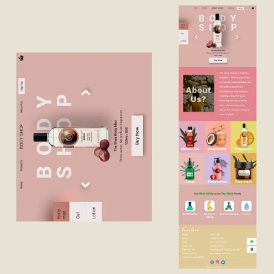 Body Shop website landing page branding design figma graphic design illustration logo ui uiux ux vector