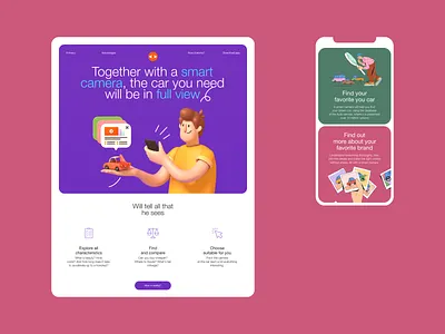 Smart Camera — Home Screen 3d design illustration web