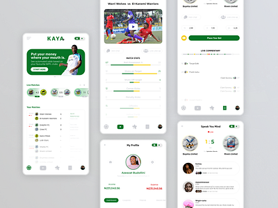 Football Betting Mobile App adobe xd betting design football live match logo mobile app nigeria sports ui ux