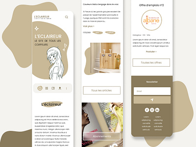 L'éclaireur coiffure - UI/UX graphic design illustration ui ux webdesign