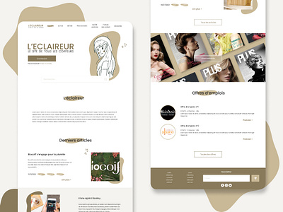 L'éclaireur coiffure - UI/UX illustration ui ux webdesign