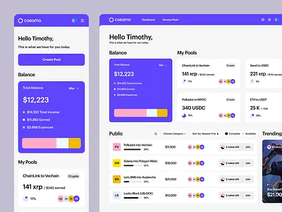 Casama | Crypto App Dashboard Mobile bazen agency bitcoin blockchain crowdfunding crypto crypto app crypto desktop app crypto mobile app crypto ui crypto wallet cryptocurrency dashboard defi finance fintech mobile dashboard saas ui ui card ux